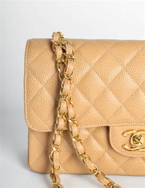 small tan chanel bag